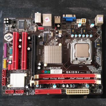 Материнские платы: Материнская плата, Б/у, Biostar, LGA775, Micro-ATX, Для ПК