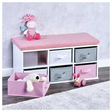 adapter za radio u kolima: KESPER KSP17739 dečija klupa sa fiokama – 68 cm, belo-roze 🧸 Model