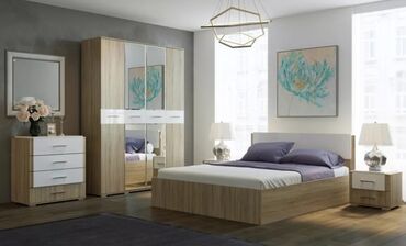 Yataq otağı dəstləri: 2 təknəfərlik çarpayı, Dolab, Komod, Termo, Rusiya, Yeni — 9