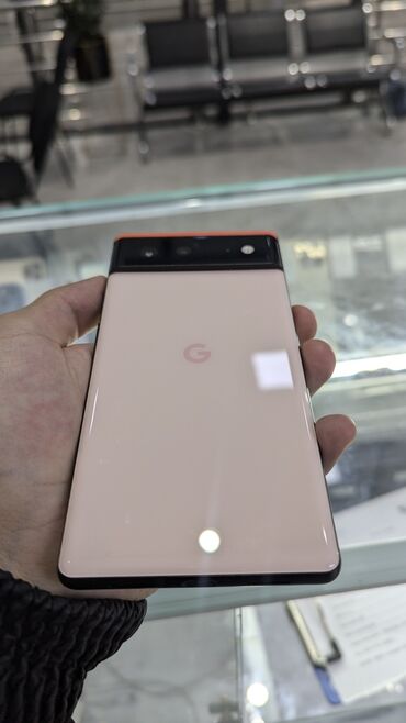 чехол на google pixel 7: Google Pixel 6, Колдонулган, 128 ГБ, түсү - Ток сары, 1 SIM, eSIM