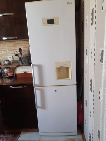 qaz sobası satılır: 2 qapılı LG Soyuducu Satılır, rəng - Ağ, Dispenserli