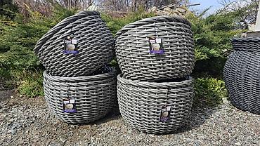 Горшки для растений: Кашпо из искусственного ротанга. Ручная работа. Эксклюзив. Объем 10л — 2