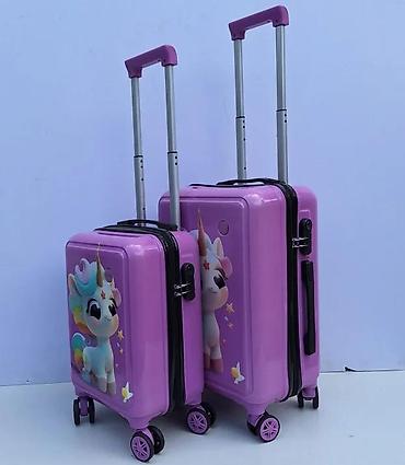 Rančevi, torbe i koferi: Dečji koferi – set 2 komada, motiv jednoroga - Tvrda školjka u — 4
