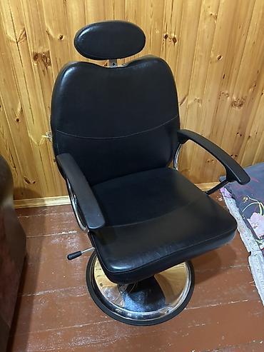 2 ci el mebeller: Peşəkar bərbər/kosmetologiya kreslosu - Rəng: qara - Material: asan — 2