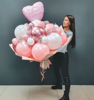 Шары: Цветы из шаров подарки на 8 марта Корзины из шаров букеты с бабочками — 10