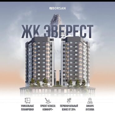 жк малина купить квартиру: 2 бөлмө, 59 кв. м, Элитка, 9 кабат, ПСО (өзү оңдоп түзөтүп бүтүү үчүн)