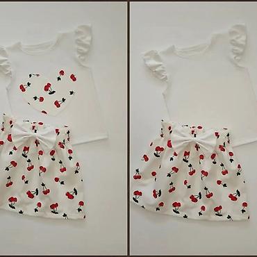 Kompleti: 👗 Cena kompleta (majica + suknja): 2500 din 📏 Veličine: 1, 2, 4, 6, 8 — 13