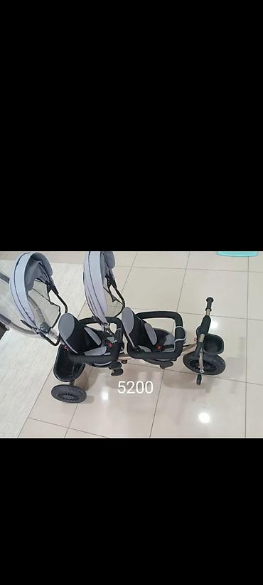 Детские велосипеды: Детские товары 1) Трёхколёсный велосипед-коляска для двоих детей - — 1