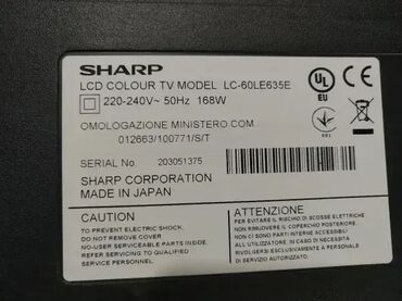 Aksesoari za TV i video: Sharp LC-60LE635 u delovima Main board QPWBXF733WJN2 Power board — 2