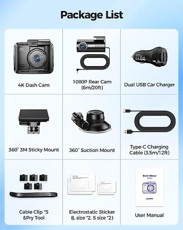 azdome m330: Videoreqistratorlar, Yeni, 128 gb, Çin, Pulsuz çatdırılma — 7