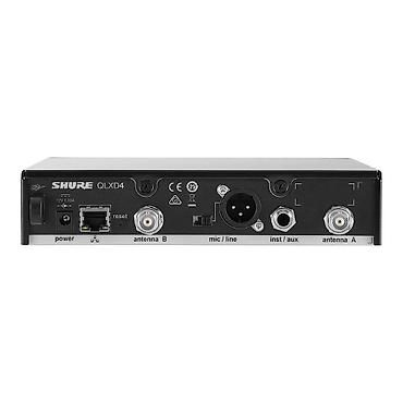 w power rol: Shure QLXD4E-H51 rəqəmsal simsiz mikrofon qəbuledicisi - H51 tezlik — 2