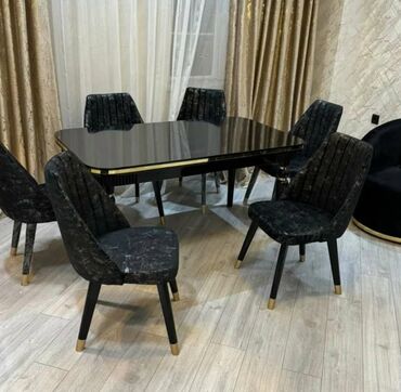 Masa və oturacaq dəstləri: Qonaq otağı üçün, Yeni, Açılmayan, Dördbucaq masa, 6 stul -da lalafo.az — 24 Masa və oturacaq dəstləri: Qonaq otağı üçün, Yeni, Açılmayan, Dördbucaq masa, 6 stul — 24