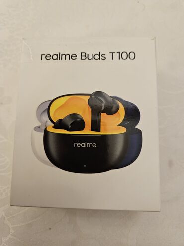 Dinamiklər və kolonkalar: İşlənmiş Simsiz (Bluetooth) Qulaqcıqlar, Realme, rəng - Qara