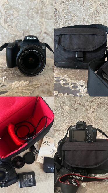 Bıçaqlar: Canon EOS 2000D kamera (18-55mm obyektivlə) Kamera çantası (daxili