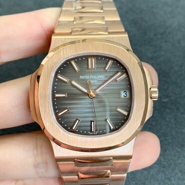 золотые часы мужские новые: Patek Philippe Nautilus Rose Gold ️В премиум качестве (суперклон)