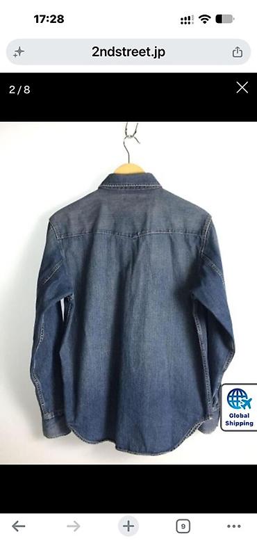mind error jeans: Мужская рубашка, L, LeviS, Б/у, цвет - Синий — 4