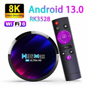 android tv boxlar: Tv box H96MAX Android 13 8K 5G Bluetooth 2023 son versiya istənilən