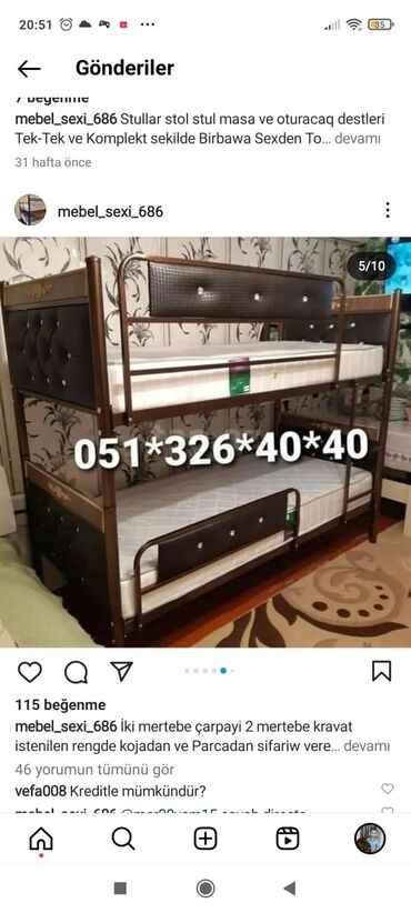 İkimərtəbəli uşaq çarpayıları: Oğlan və qız üçün, Yeni, Çarpayı, Matras ilə, Siyirməsiz, Dəmir — 3