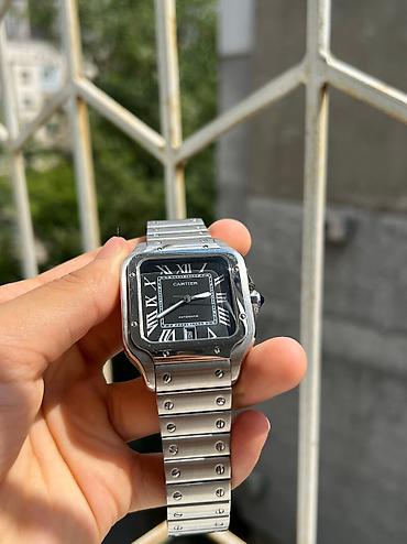 iphone whatch: Cartier santos черный новый Стальной корпус Механические с — 3