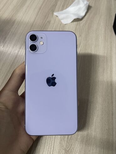 iphone буу: IPhone 11, Б/у, 64 ГБ, Deep Purple, Чехол, 100 %