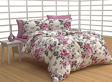 Zavese i draperije: Posteljina jednokrevetna singl. 100%pamuk. Set je iz 3 dela: * — 2