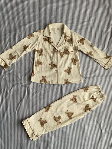 одежда для девочек: Пижама, Трикотаж, Корея, В полоску