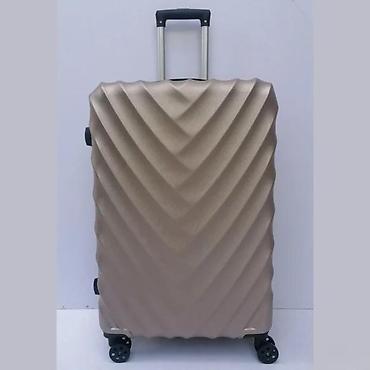 Putni koferi i torbe: Tvrdi kofer na točkićima – zlatno/bež - Materijal: čvrsta — 1