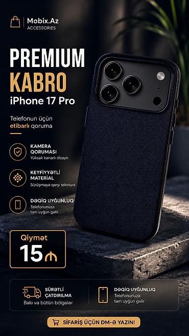 kabro telefon: Premium KABRO – iPhone 17 Pro üçün - Telefon üçün etibarlı qoruma - — 1