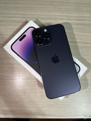 Apple iPhone: IPhone 14 Pro Max, Б/у, 128 ГБ, Защитное стекло, Чехол, Кабель, 87 %