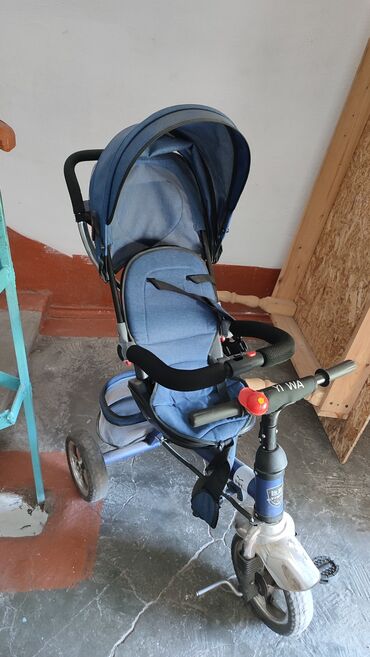 коляска детский ош: Балдар арабасы, түсү - Көгүлтүр, Колдонулган