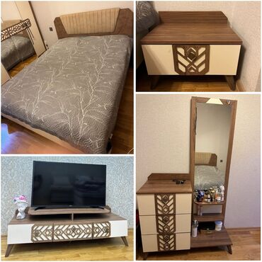 деталировка мебели: Endirim‼️Taxt matrasla+tumba+termo və tv stend.hamisi birge 350