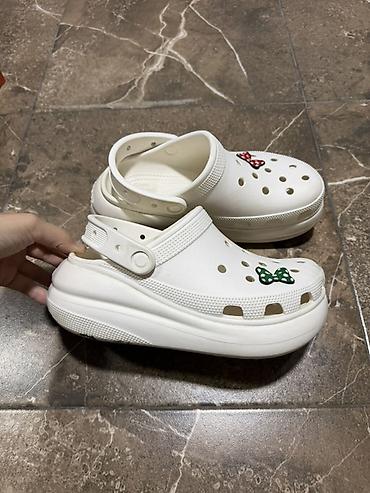 Сабо: Сабо, 38, Crocs, Б/у, цвет - Белый, Самовывоз — 2