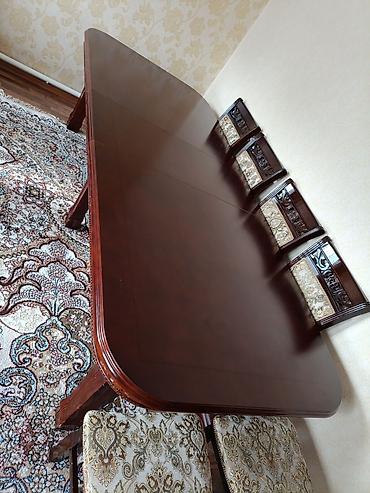 dinner table: Стол и стул для зала, Б/у, цвет - Коричневый — 4