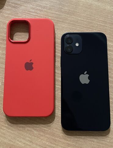 Apple iPhone: IPhone 12, Б/у, 128 ГБ, Midnight, Защитное стекло, Чехол, 78 %