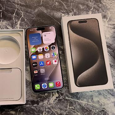 iphone cr: IPhone 15 Pro Max, Б/у, 256 ГБ, Natural Titanium, Чехол, Коробка, 84 % — 7