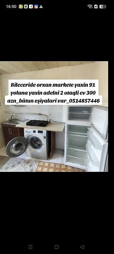 orxan nebiyev: 60 kv. m, 2 otaqlı, Kombi, Qaz, İşıq — 1
