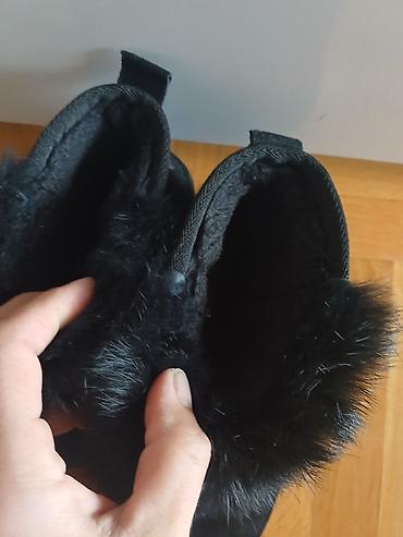 bata obuca promenada: Crne ženske zimske čizme STEPHAN, model do članka. - Materijal: meki — 5