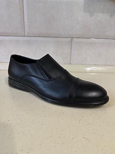 Ayaqqabılar: Klassik kişi ayaqqabısı – qara rəng - Model: bağsız, slip-on (elastik — 2