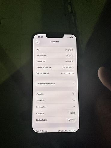 2 ci el tv: IPhone 14, 128 GB, Göy, Face ID — 8