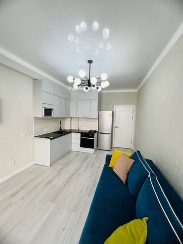 манас квартиры: 2 комнаты, 53 м², Элитка, 12 этаж, Евроремонт