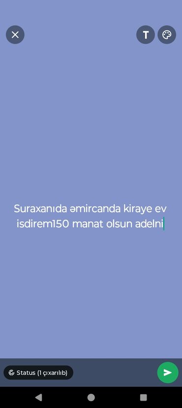 oguzda ev alqi satqisi: Aileye kirayə ev axtarılır namaz qılan ailedi150 manata atelni