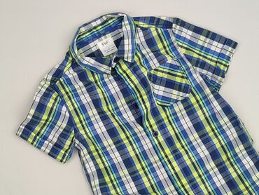 koszulki chłopięce reserved: Shirt 3-4 years, condition - Perfect, pattern - Cell, color - Blue