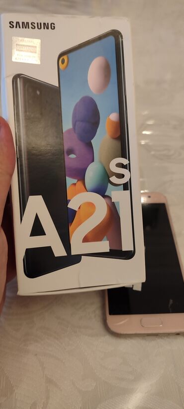 telefon samsung a32: Samsung Galaxy A21, 4 GB, rəng - Narıncı, Sensor, Barmaq izi, İki sim kartlı