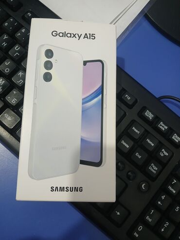 samsung galaxy s 4: Samsung Galaxy A15, 128 GB, rəng - Ağ, Barmaq izi