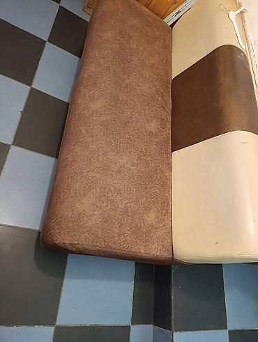 divan ustu ortuk: İki hissəli oturacaq/yataq yastığı dəsti - Material: süni dəri və — 1
