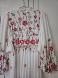 Gündəlik donlar: Ağ rəngdə, uzun, romantik üslublu don. - Material: yüngül, uçuşan — 11