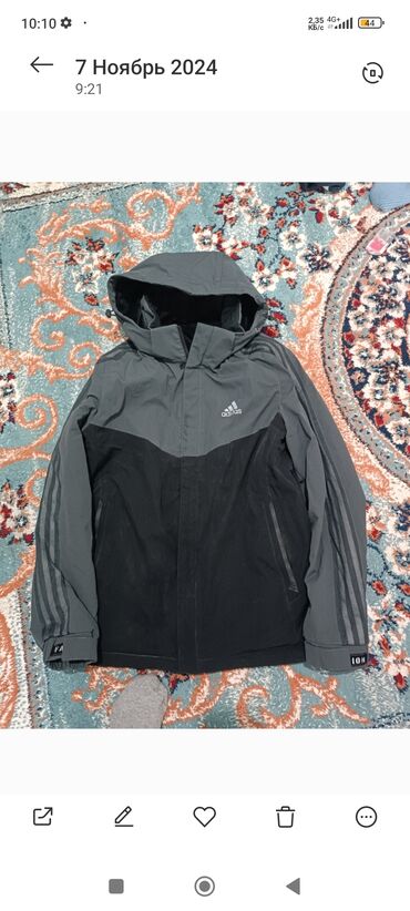 мужские водолазки: Мужская куртка, XL (EU 42), Adidas, Б/у, цвет - Зеленый, Самовывоз