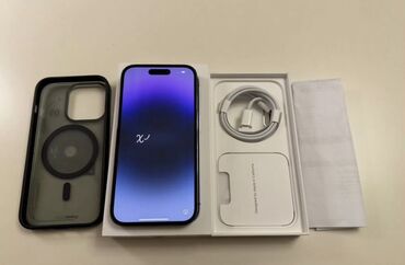 бу телевизор купить: IPhone 14 Pro, Б/у, 128 ГБ, Deep Purple, Зарядное устройство, Чехол, Кабель, 86 %