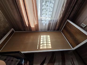 Односпальная кровать с изголовьем. - Размер спального места: 90 × 200 at lalafo.kg Односпальная кровать с изголовьем. - Размер спального места: 90 × 200