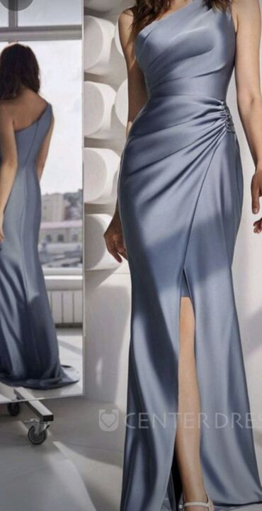 шлейф платья: Вечернее платье, Длинная модель, Атлас, Без рукавов, Шлейф, XS (EU 34), S (EU 36)